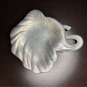 VTG Arthur Court 1987 Elephant Butter Cheese Tray Plate Aluminium 7”-8”